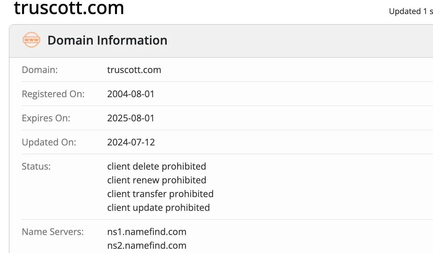 домен Truscott Limited Truscott Limited домен
