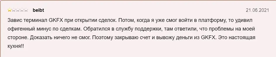 Отзыв трейдера Отзыв трейдера
