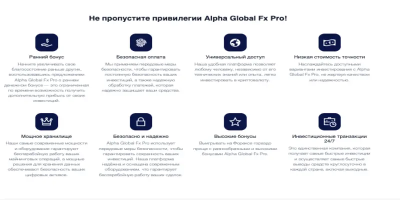 Alpha Global Fx Pro обзор информация о Alpha Global Fx Pro