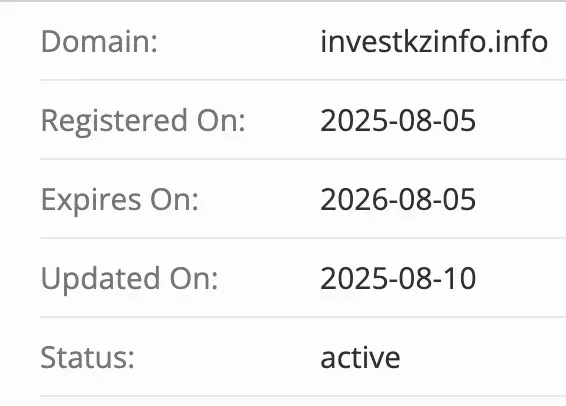 InvestKZInfo домен домен InvestKZInfo