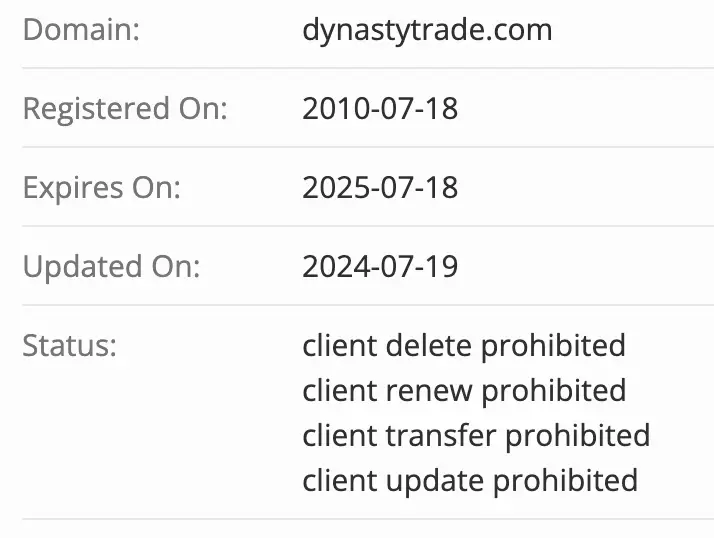 Dynasty Trade домен домен Dynasty Trade