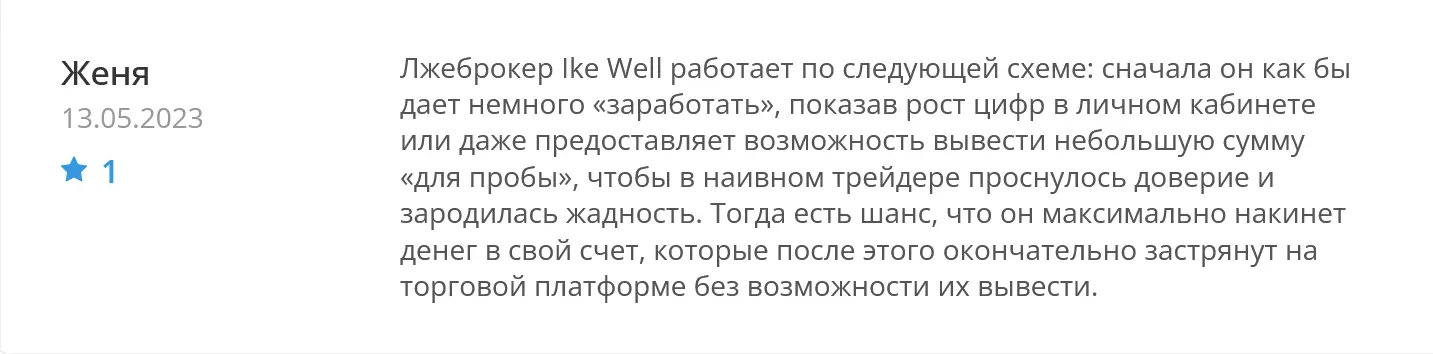 IKE WELL отзывы IKE WELL отзывы