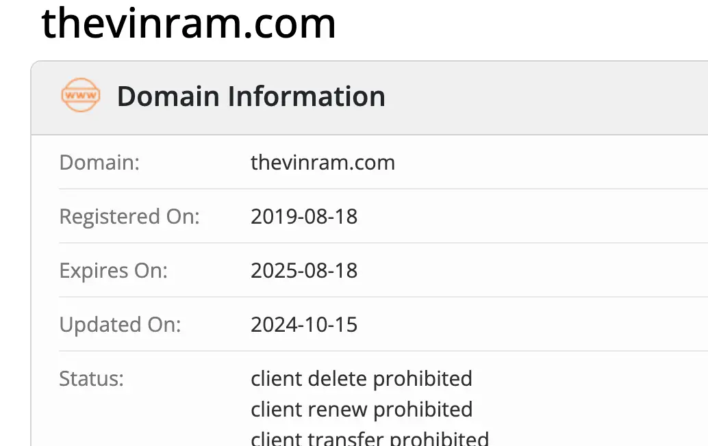 домен TheVinram TheVinram домен