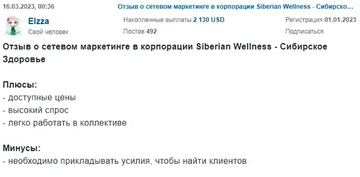 Отзыв пользователя Отзыв пользователя