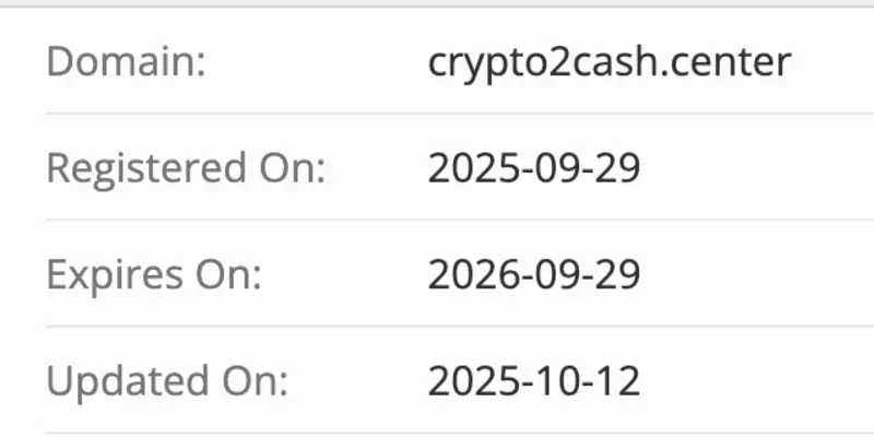 Crypto2Cash домен домен Crypto2Cash