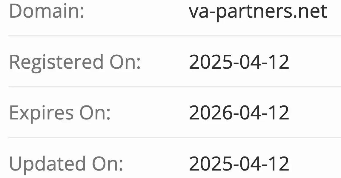 VA PARTNERS LIMITED домен домен VA PARTNERS LIMITED