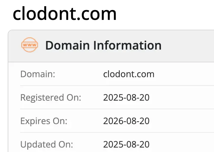 Clodont домен домен Clodont