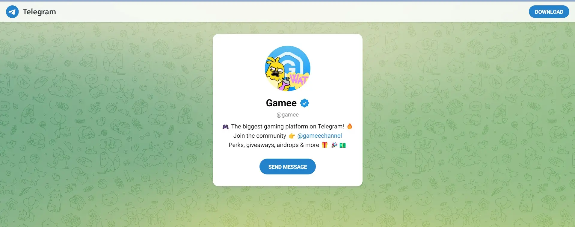 Обзор  Gamee в ТГ-канале