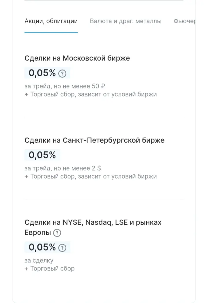 Спецификации торговых счетов Открытие Инвестиции Спецификации торговых счетов Открытие Инвестиции