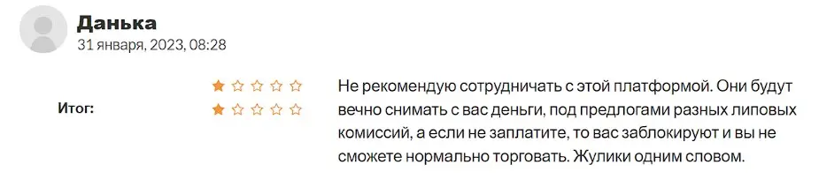 Отзыв пользователя