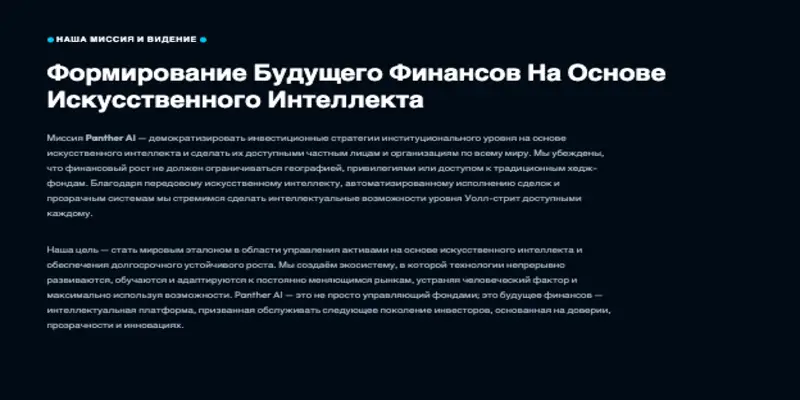 Panther AI обзор проекта информация о Panther AI