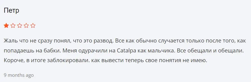 Отзыв о CatalpaFP Отзыв о CatalpaFP
