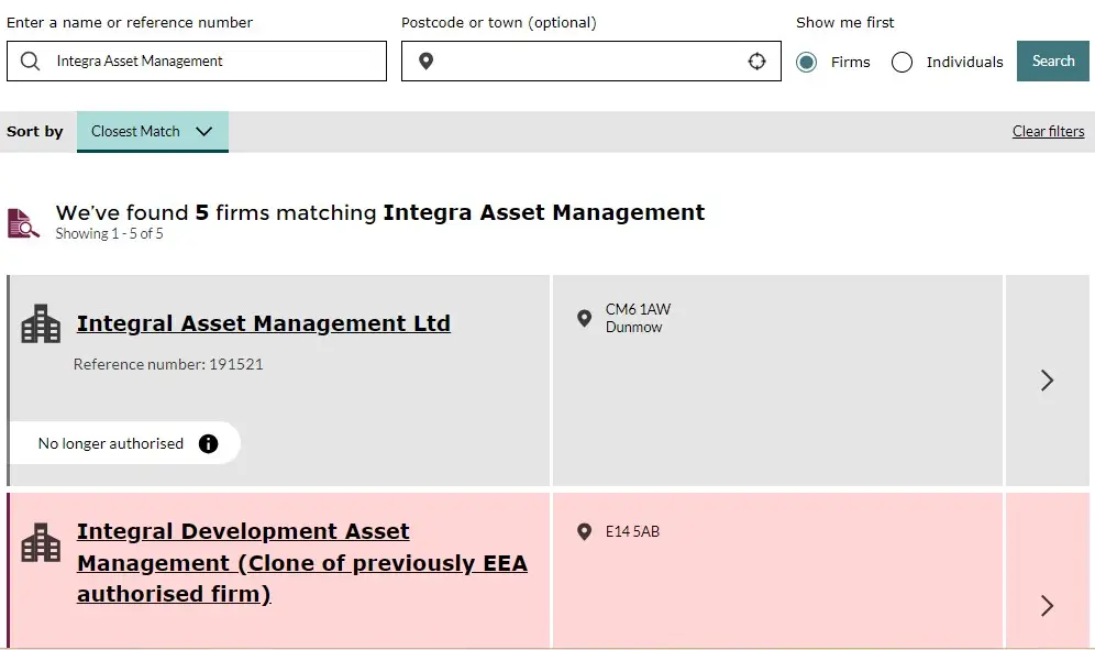 Проверка Integra Asset Management в реестрах Центробанка Проверка Integra Asset Management в реестрах Центробанка