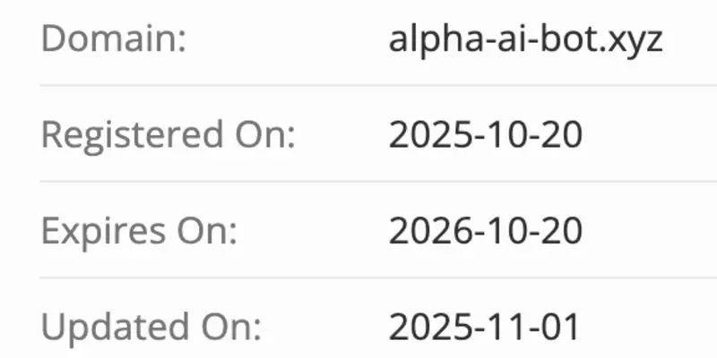 Alpha AI Bot домен домен Alpha AI Bot