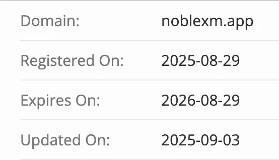 NobleXM домен домен NobleXM