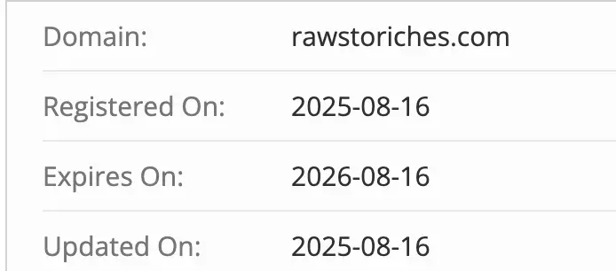 Raws2Riches домен домен Raws2Riches