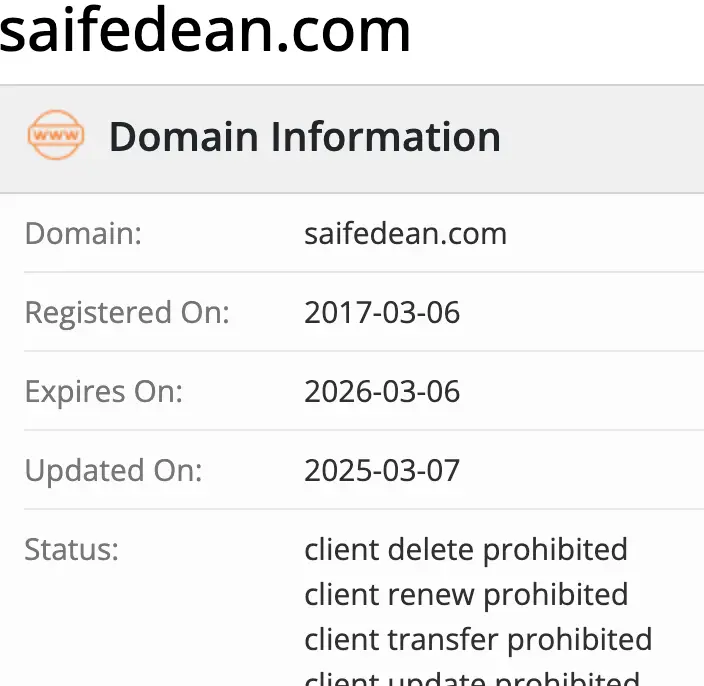 домен Saifedean.com Saifedean.com домен