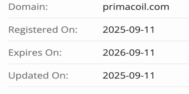 Primacoil Limited домен домен Primacoil Limited