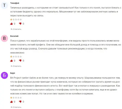 Бит Проджект Инвест отзывы Бит Проджект Инвест отзывы