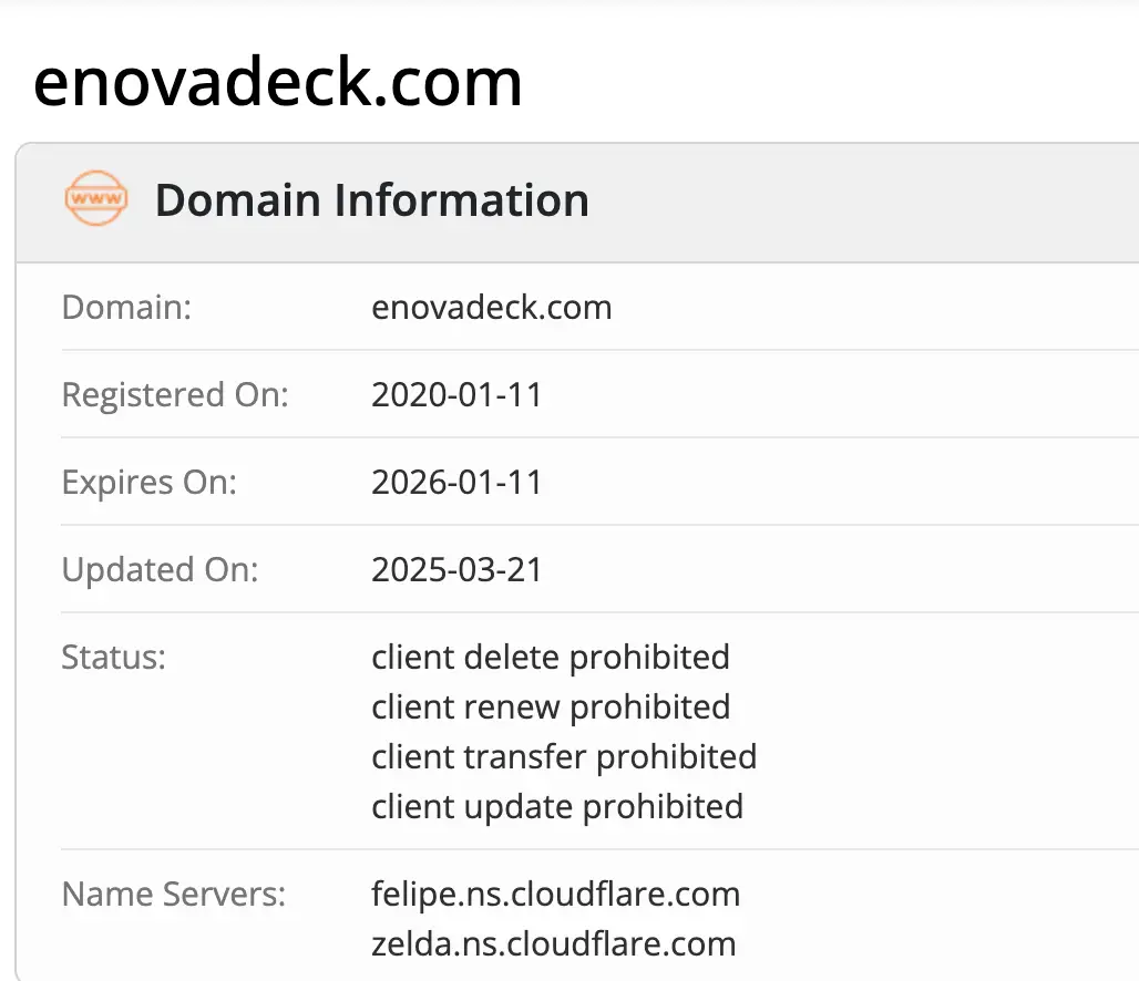 домен Enovadeck Enovadeck домен