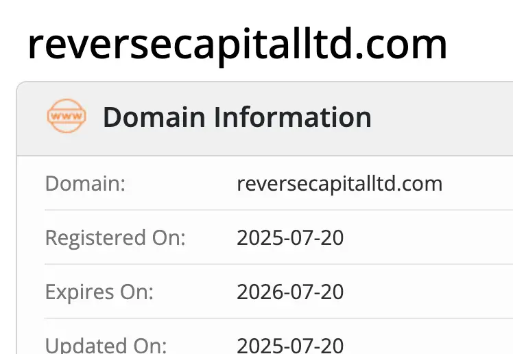 Reverse Capital Limited домен домен Reverse Capital Limited