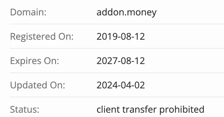 AddonMoney домен домен AddonMoney