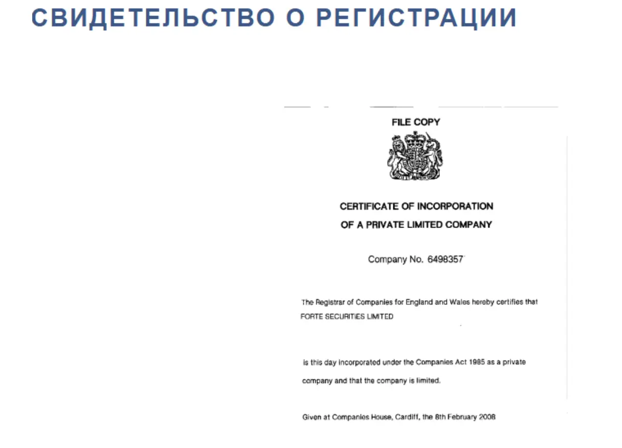 Forte Securities Limited обман Forte Securities Limited скам