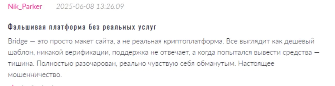 CryptoBlock / BridgeSwap отзыв отзыв клиента CryptoBlock / BridgeSwap