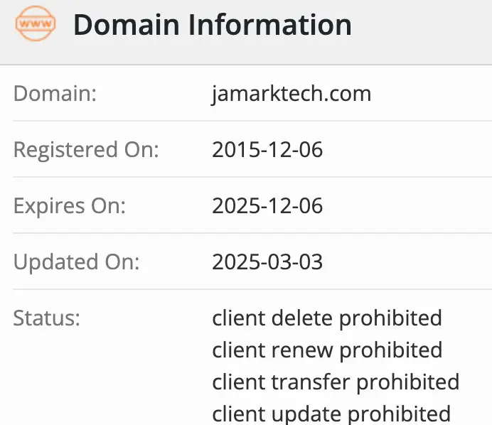 Jamarktech домен домен Jamarktech