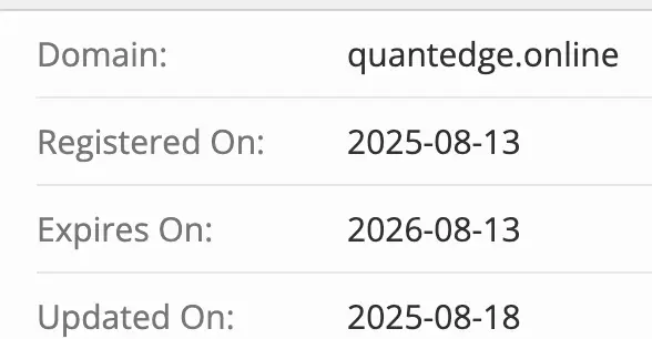 QuantEdge домен домен QuantEdge
