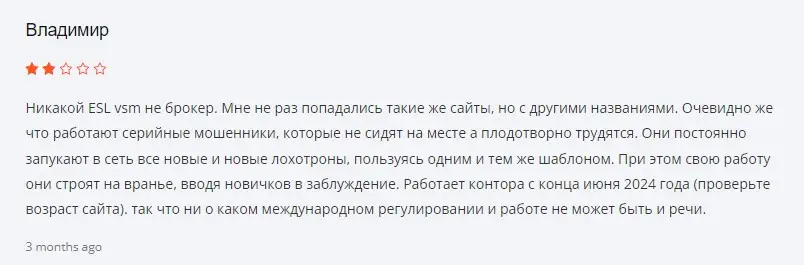 Отзыв о ESV VSM Отзыв о ESV VSM