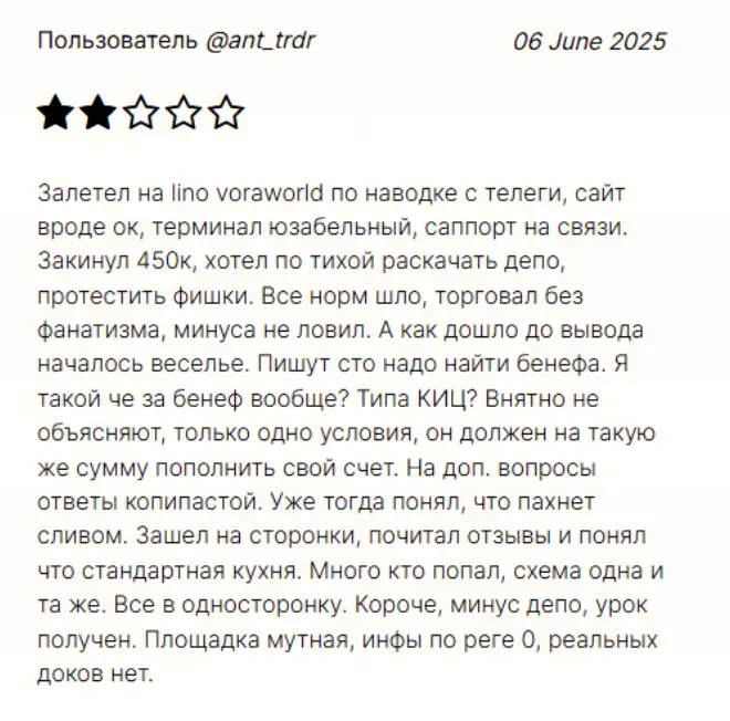 Linovora отзыв о брокере отзыв клиента Linovora