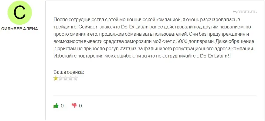 Комментарий пользователя Комментарий пользователя