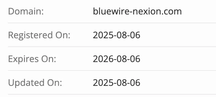 Bluewire Nexion домен домен Bluewire Nexion