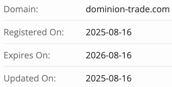 Dominion Trade домен домен Dominion Trade