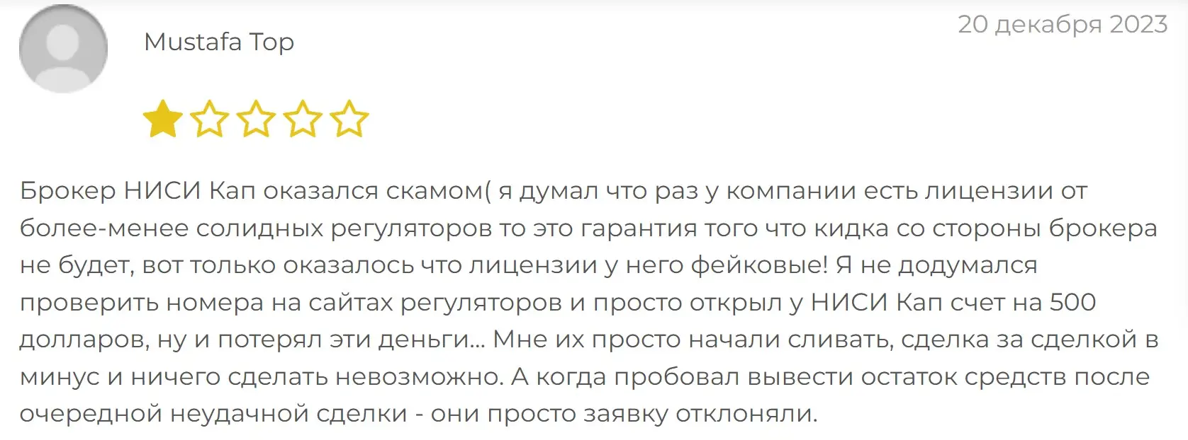 Отзыв пользователя о NYSICup