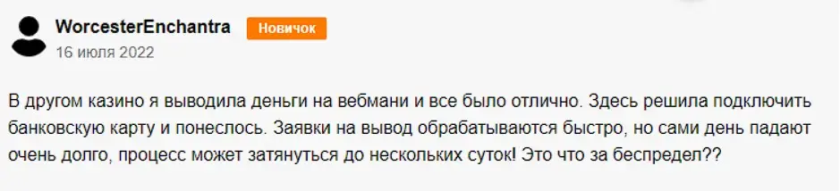 Отзыв пользователя