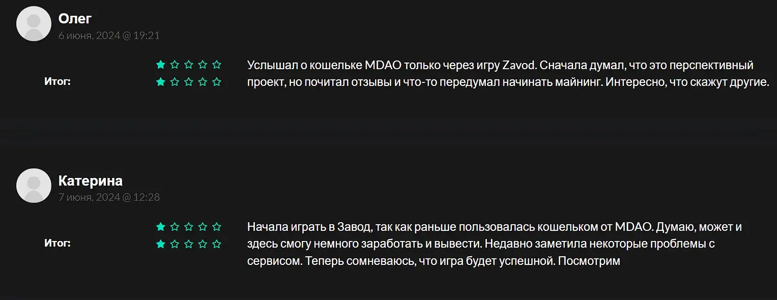 Отзывы о Zavod