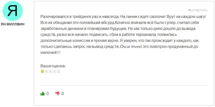 Комментарий инвестора Комментарий инвестора