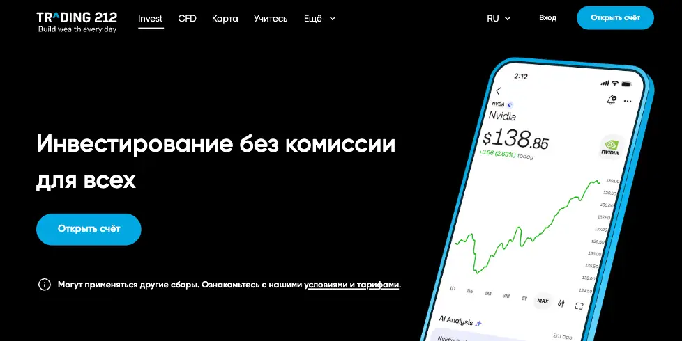Trading 212 инфо о сайте обзор на Trading 212