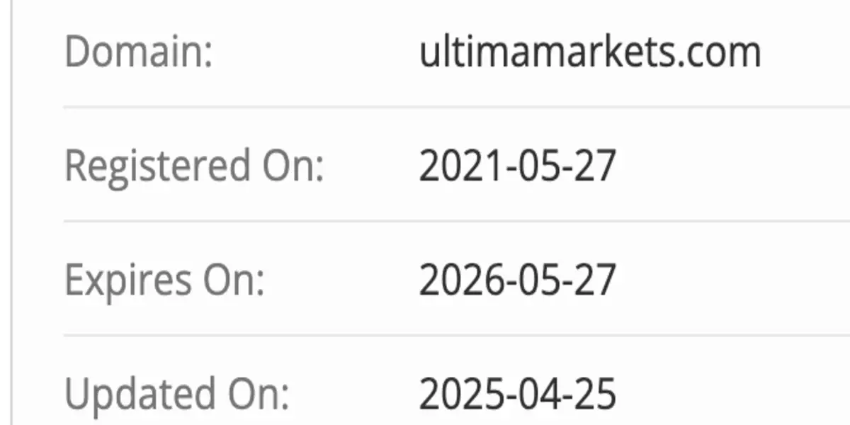 Ultima Markets домен домен Ultima Markets