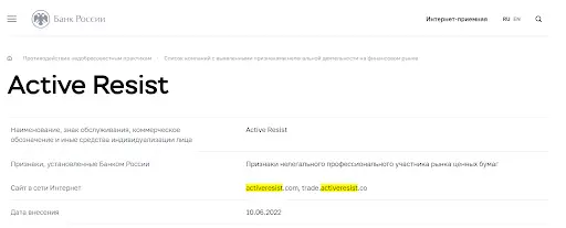 Active Resist развод Active Resist развод