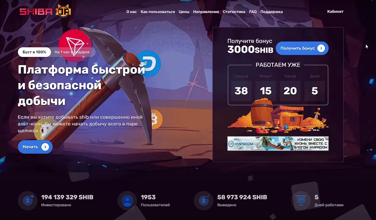 Основная информация о shiba-da.space Основная информация о shiba-da.space