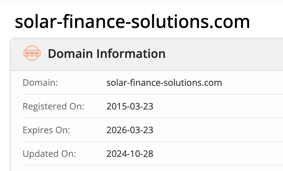 Π΄ΠΎΠΌΠ΅Π½ Solar Finance Solar Finance Π΄ΠΎΠΌΠ΅Π½