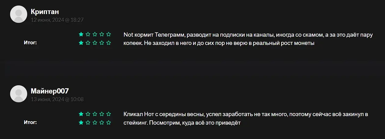Отзывы о Notcoin Отзывы о Notcoin