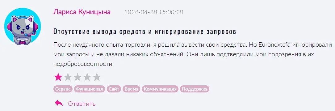 EuroNextCFD отзыв пользователя EuroNextCFD отзыв пользователя