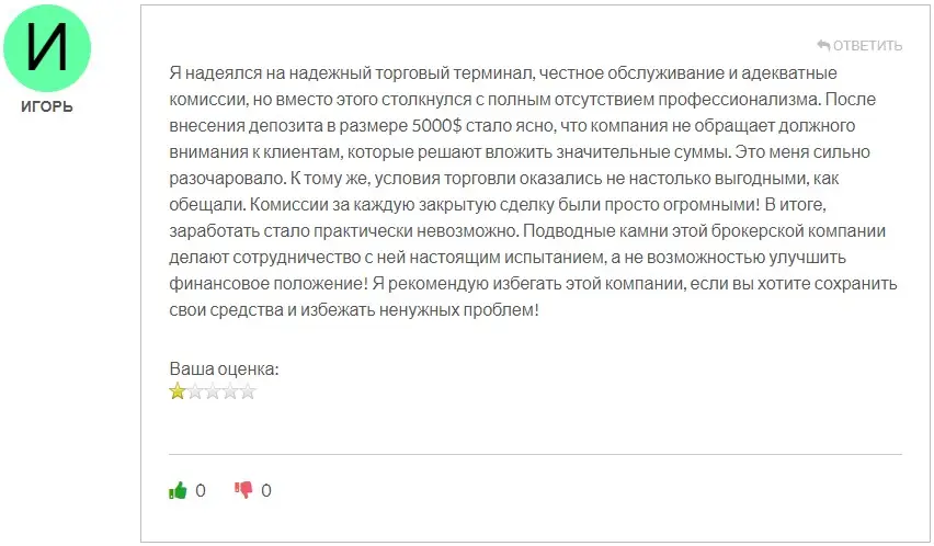 Комментарий пользователя Комментарий пользователя