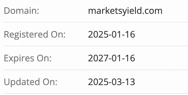 Markets Yield информация о домене проверка домена Markets Yield