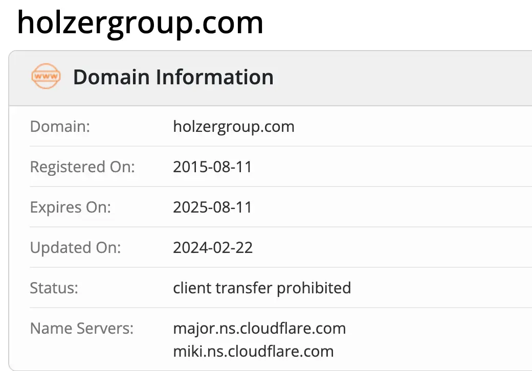 домен Holzer group Holzer group домен